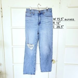 Madewell Vintage Style Straight Leg Jeans 29